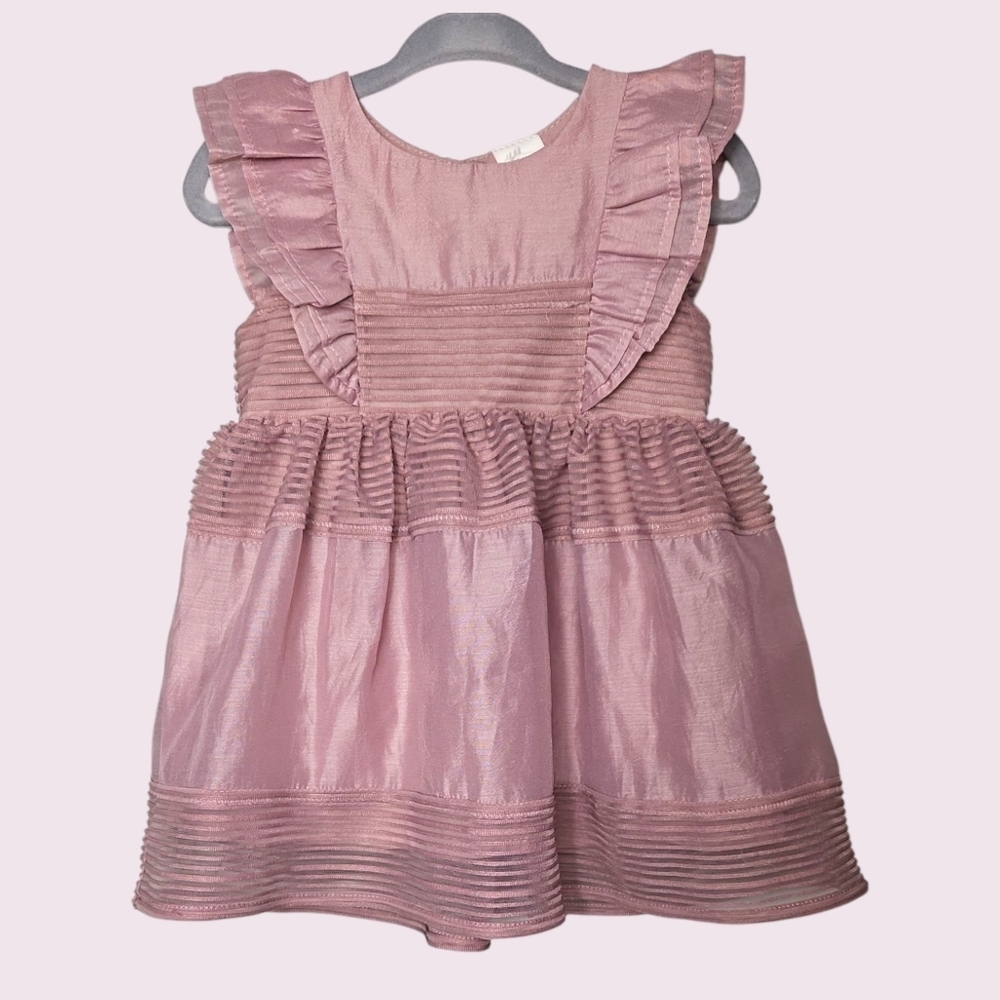 H&M Purple Ruffled Sleeveless Dress Size 6/9 Months +2 Items